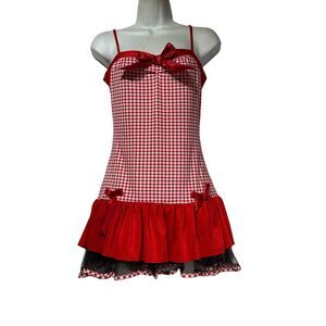 Red Gingham Mini Dress